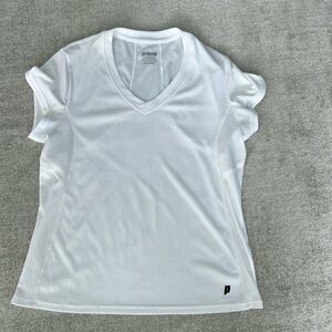 Prince tennis top with cap sleeves and mesh insert